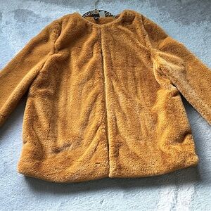 H&M Divided Faux Fur Cropped Coat